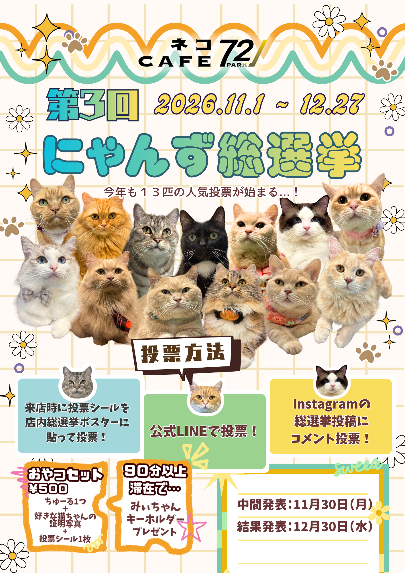 🔥🏆第３回にゃんず総選挙🏆🔥